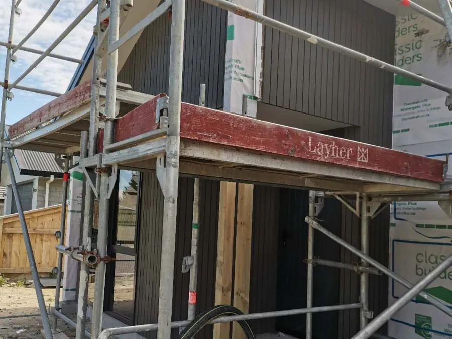 Building and exterior renovation work in progress