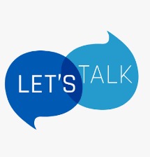 Let’s talk speech bubble icon