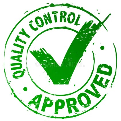 Quality control approved stamp